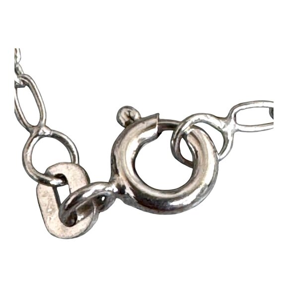 Vintage Estate Twisted Sterling Silver 925 Italy Cross Pendant Necklace 17" - Picture 8 of 9